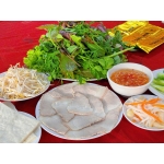 Bánh Tráng Phơi Sương Cuốn Thịt Luộc - Thịt Đùi 