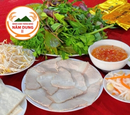 Bánh Tráng Phơi Sương Cuốn Thịt Luộc - Thịt Đùi 